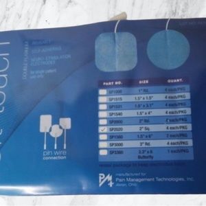 4 Pack Pain Management Tech Soft-Touch Cloth Electrodes (tyco gel) for TENS Unit